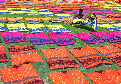 Batik drying in Banti
