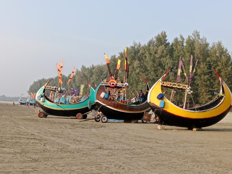 Moom-shaped boat